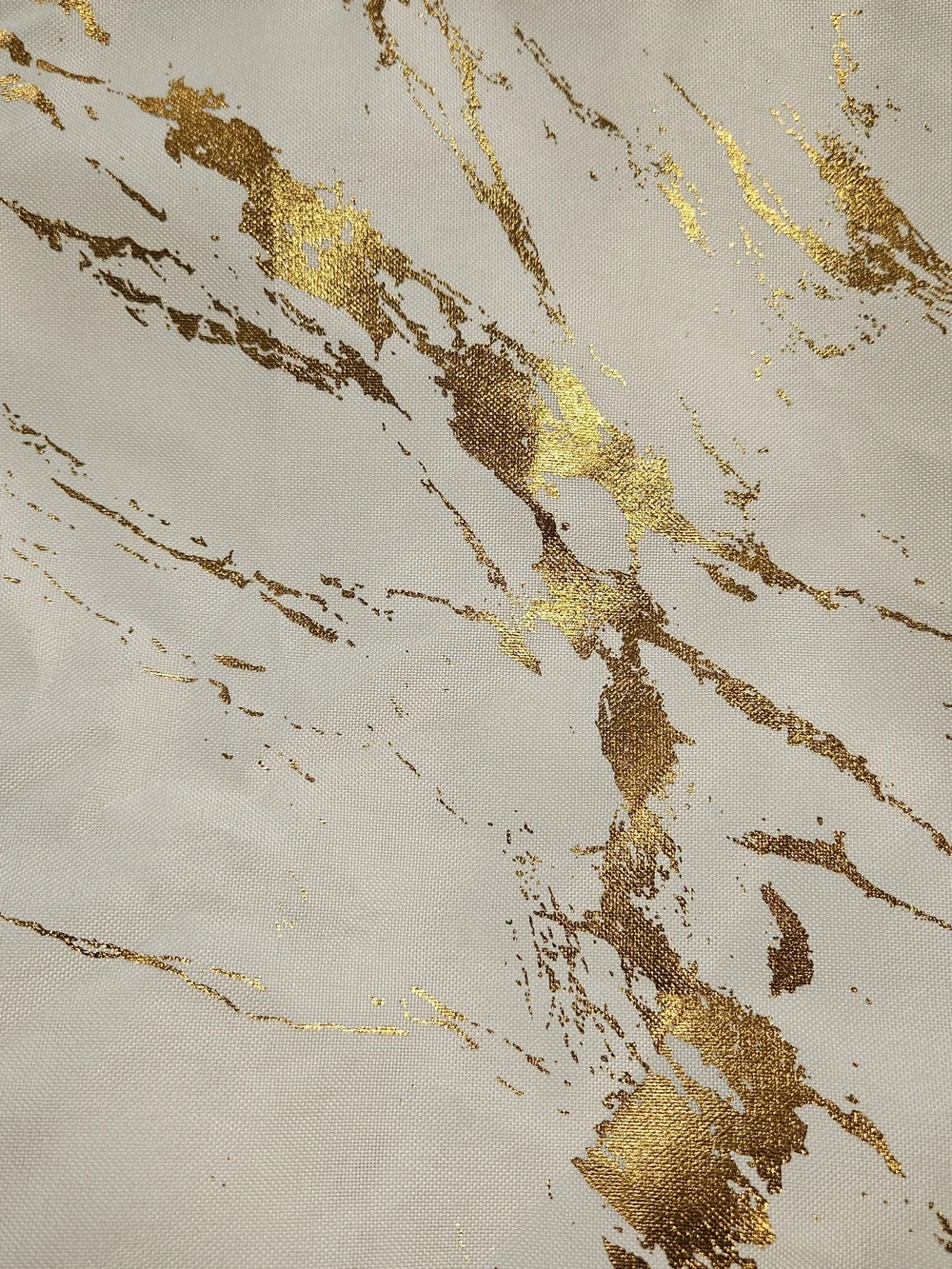 Taisier Home Gold Marble Foil Print Window Curtains Pair 52x63